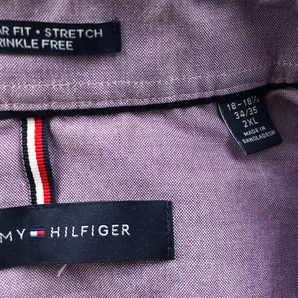 Tommy Hilfiger Mens Dress Shirt Size 2XL 18 Neck Lot Of Two Long Sleeve Bundle - Picture 12 of 16